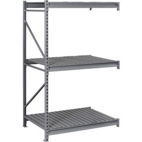 Tennsco Tennsco Bulk Storage Rack - 72"W x 36"D x 84"H - Add-On - 3 Shelf Levels - Steel Deck - Medium Gray BU-723684CA-MGY